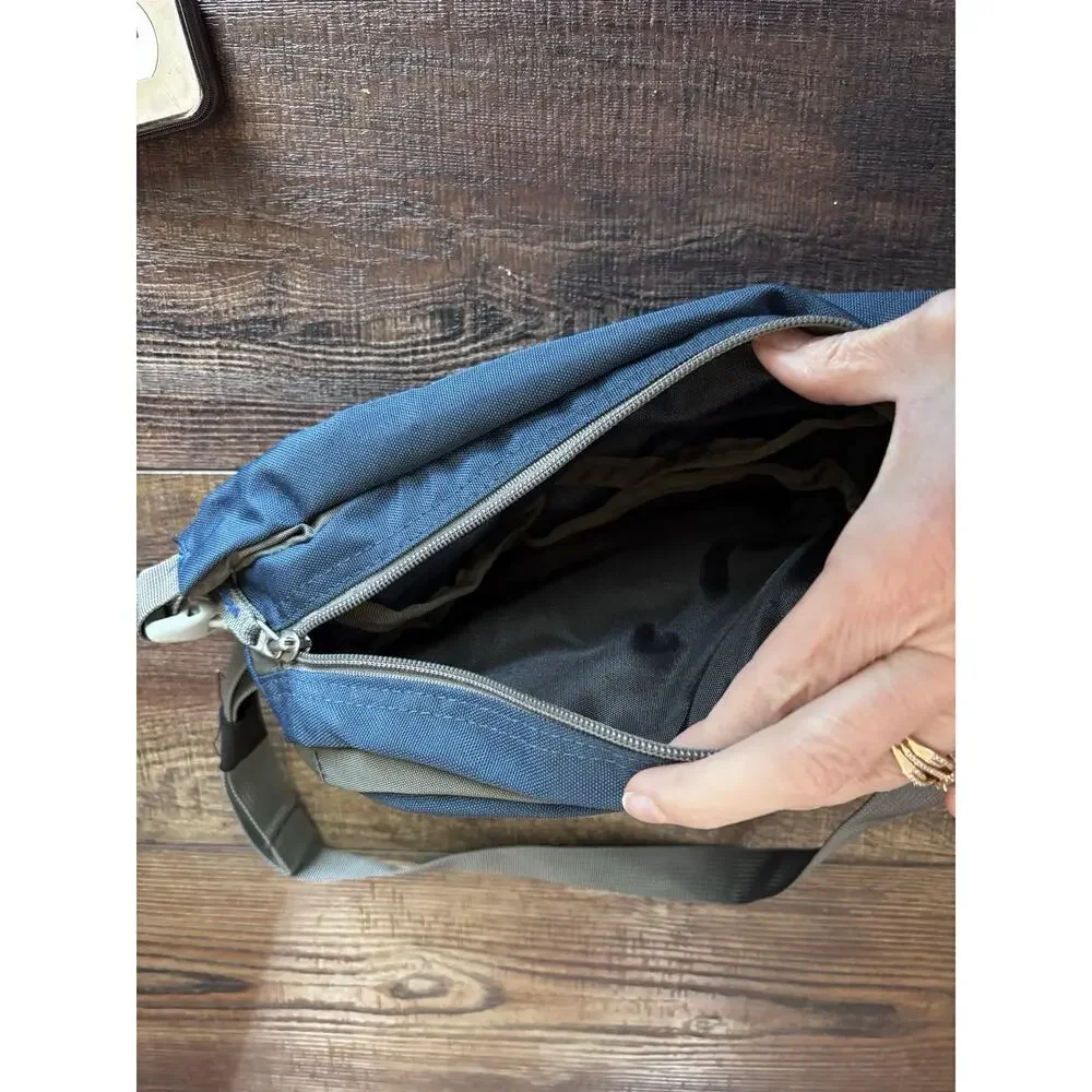 Vintage JanSport Small Waist Fanny Hip Pack Blue Canvas *Great Condition*